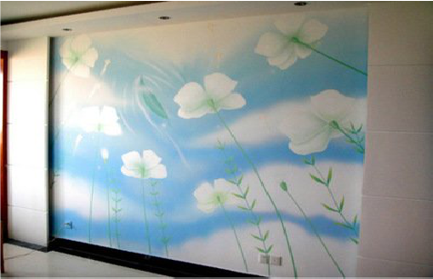 铜仁画墙绘怎么画好白云的蓬松感？