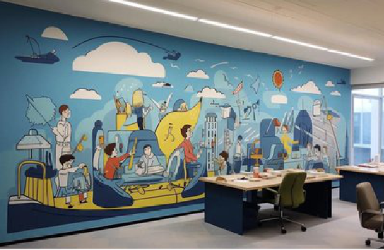 铜仁办公室墙绘的特点。