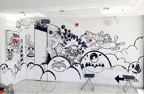 铜仁手绘墙并非传统涂鸦。